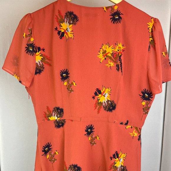 Madewell Posy Cactus Flower Dress Spiced Rose Sz 6 J0296 - Picture 8 of 12